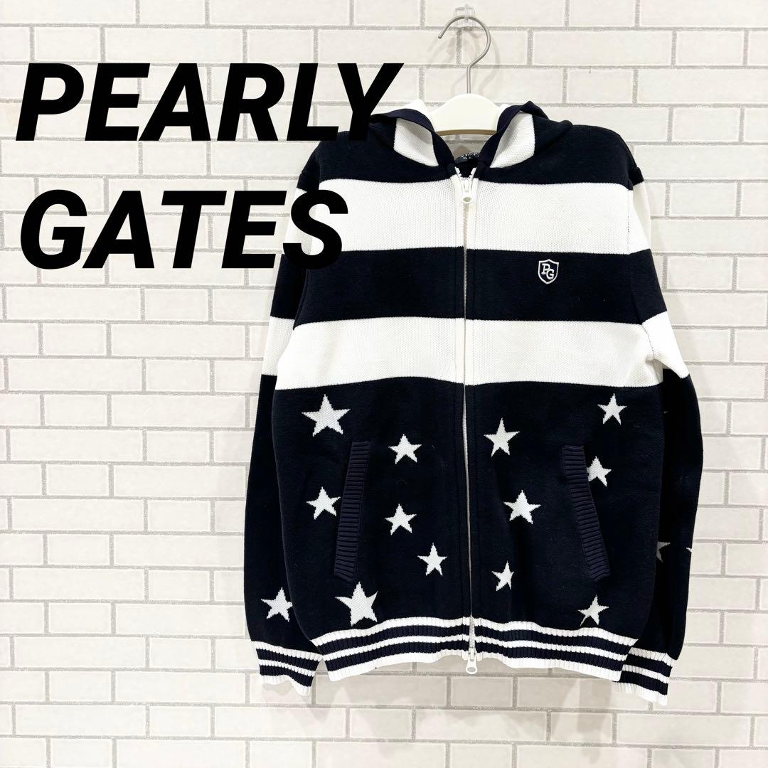 パーリーゲイツ　パーカー　ニット　星柄