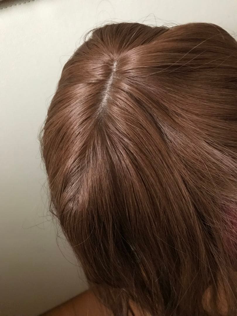 百合子　ひよピース 部分かつら ウィッグ つけ毛 増毛 頭頂部 ライトブラウン