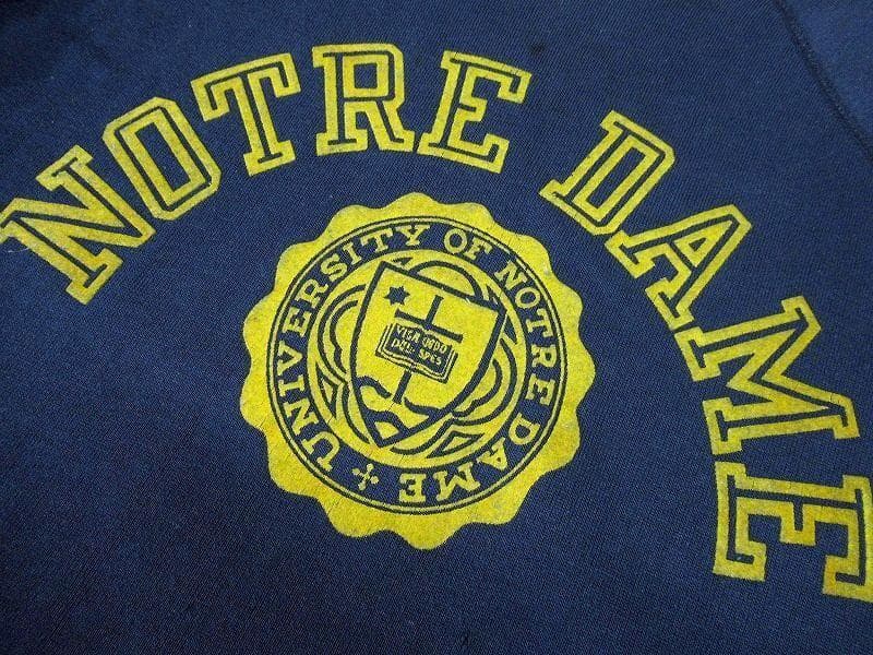 80s USA製 チャンピオン トリコタグ フロッキー プリント スウェット L