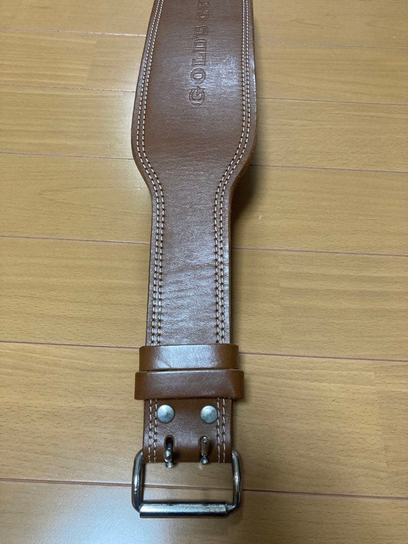 専用GOLD'S GYM レザー トレーニングベルト M