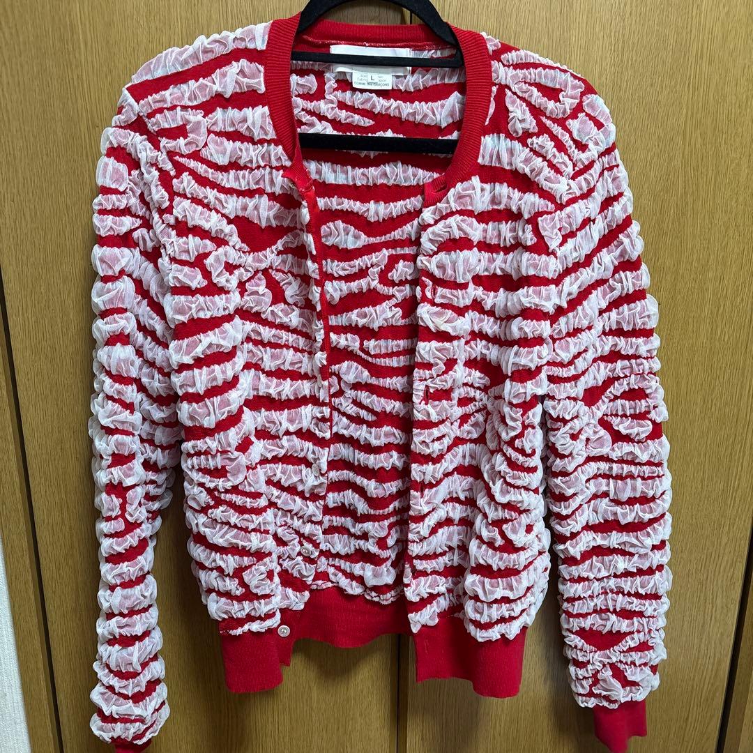 【美品】COMME des GARÇONS フリルカーディガン L
