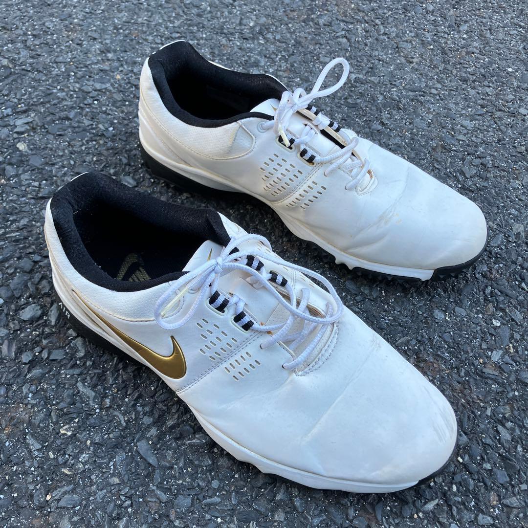 Nike ゴルフシューズ ホワイト ゴールド 26.0cm