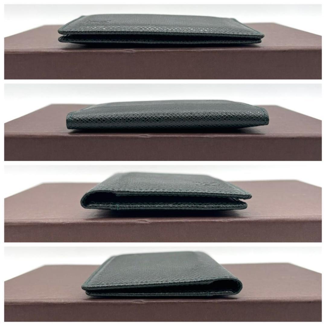 ルイヴィトン　タイガ　ドゥポッシュ　カードケース　深緑　エピセア　グリーン　名刺