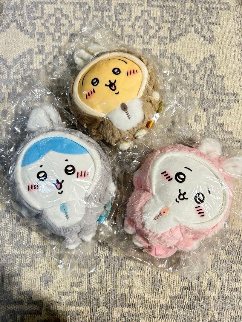 未開封【2023年ちいかわハッピーバッグ】 ぬいぐるみ3個セット