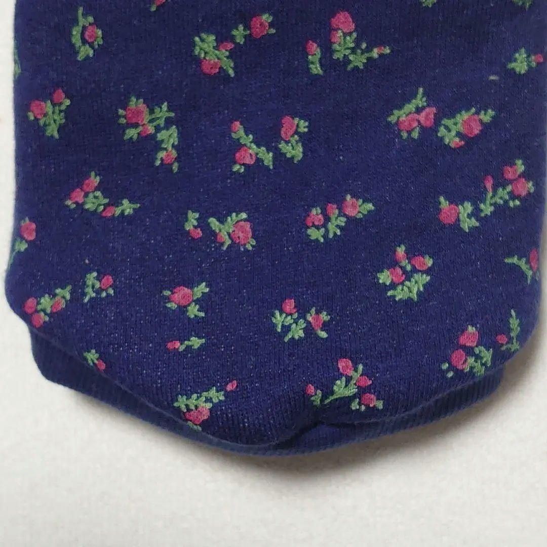 犬服 3S わんこの普段着　デニム色に小花