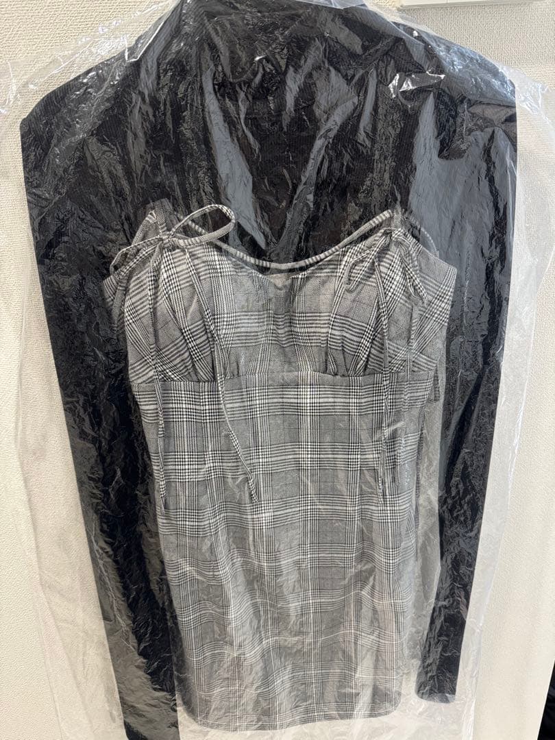 Brille グレー チェック柄 ミニワンピース Mサイズ キャミ