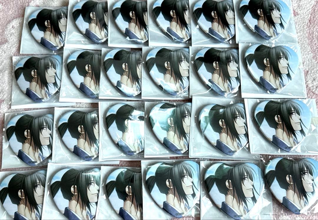 薄桜鬼　アニメガ　ビックカメラ　ソフマップ　土方　ハート缶バッジ　24点