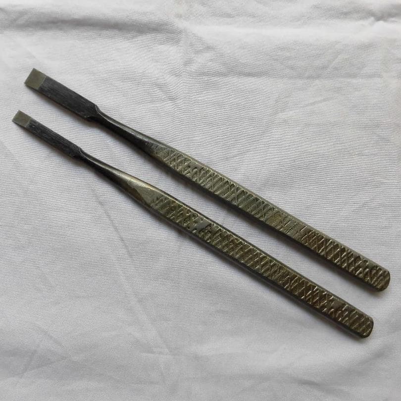 特上共柄　盆栽用彫刻刀　　平刃２本セット