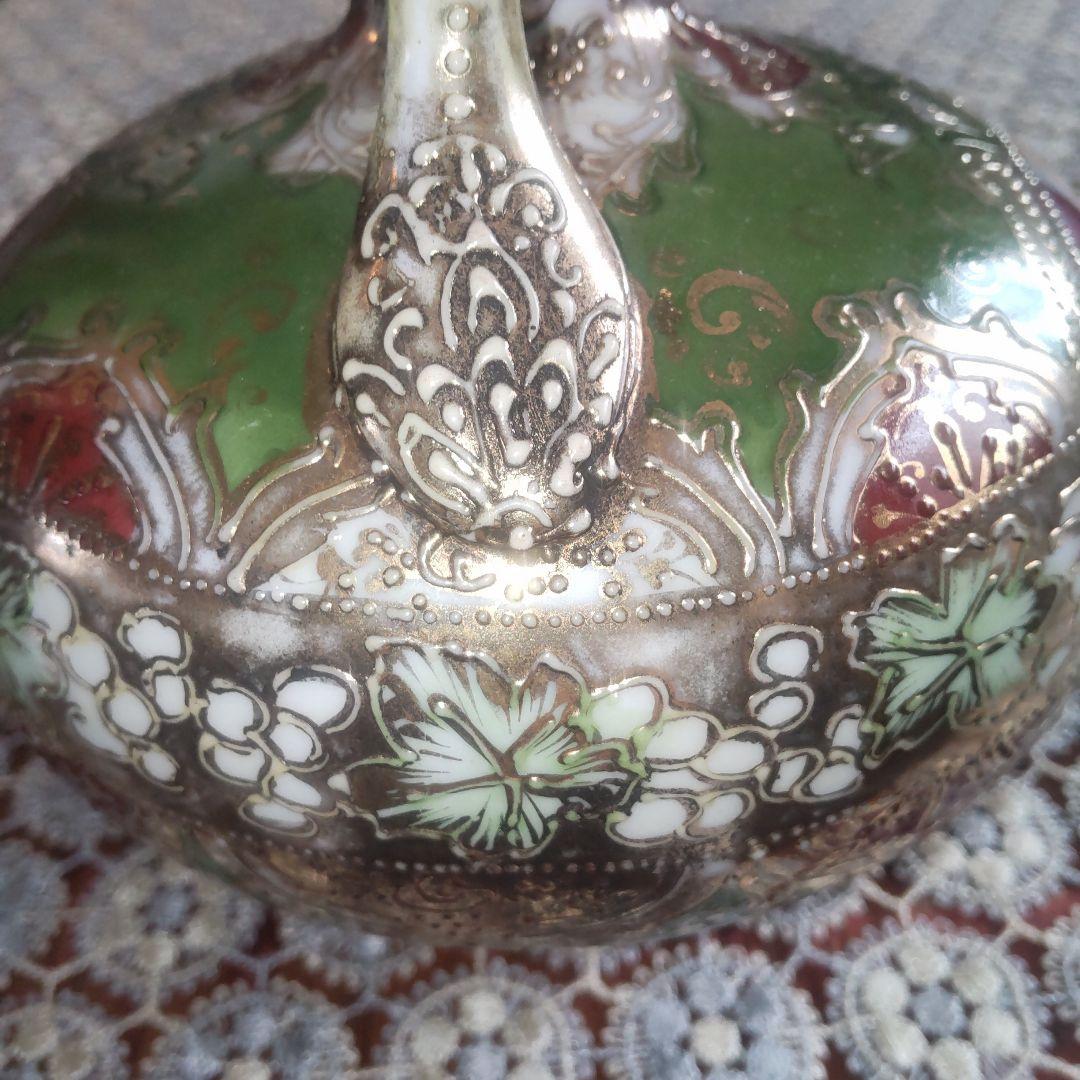 宮*浩様 アンティーク オールドニッポン アールヌーボー様式 薔薇紋 金盛り 花