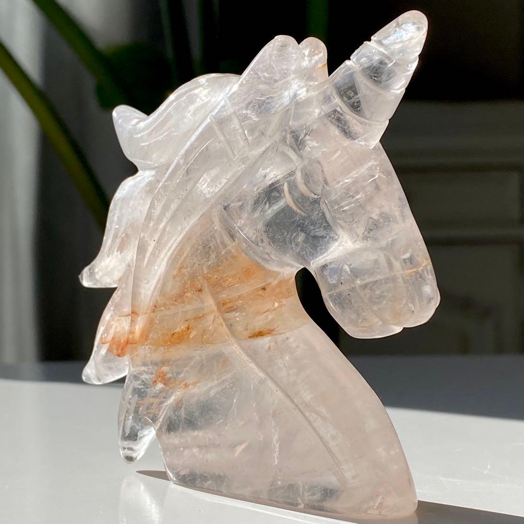 【 天然石 ローズクォーツ ゴールデンヒーラー 共生 ユニコーン ペガサス 】