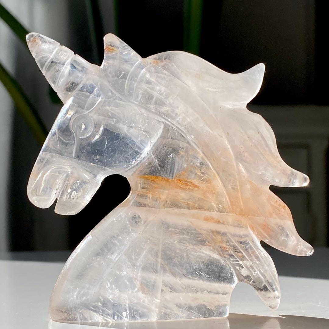 【 天然石 ローズクォーツ ゴールデンヒーラー 共生 ユニコーン ペガサス 】