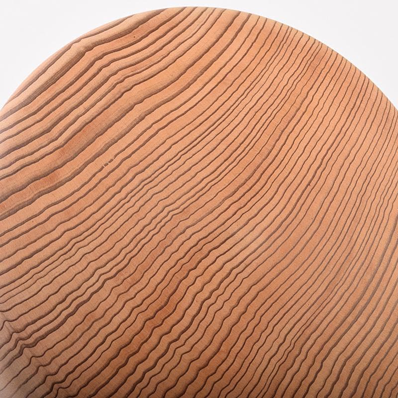 茶道具　井波彫刻　岩倉勘宰作　天然記念物毘沙門杉　平棗　共箱　M　R8065