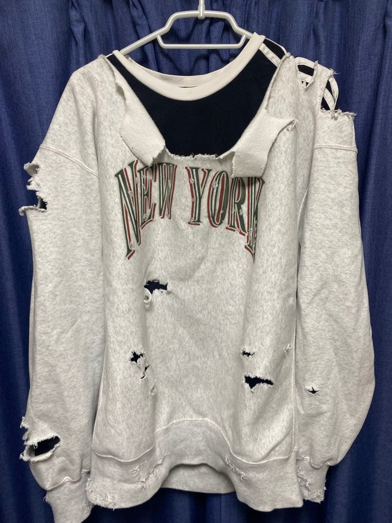 NEW YORK ダメージ加工 スウェット　常田大希