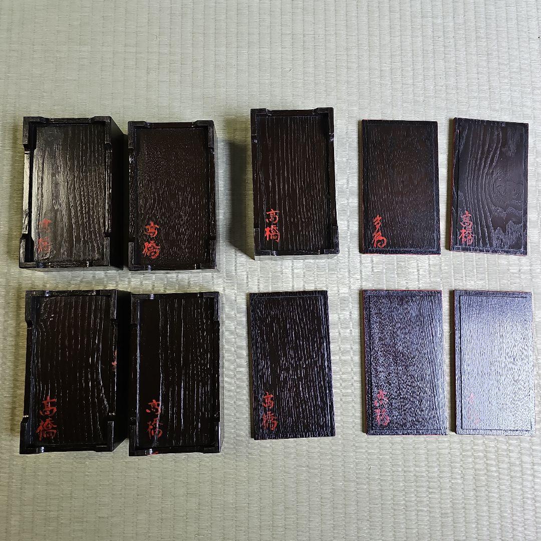 【明治ロマン/1870年物】戦前物 漆塗り弁当箱 漆器 膳の箱 五客 5個朱色