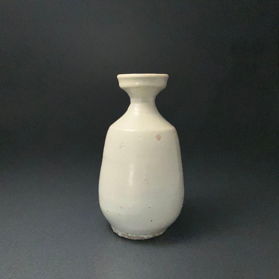 朝鮮美術　李朝　白磁徳利　骨董　R1406ダC