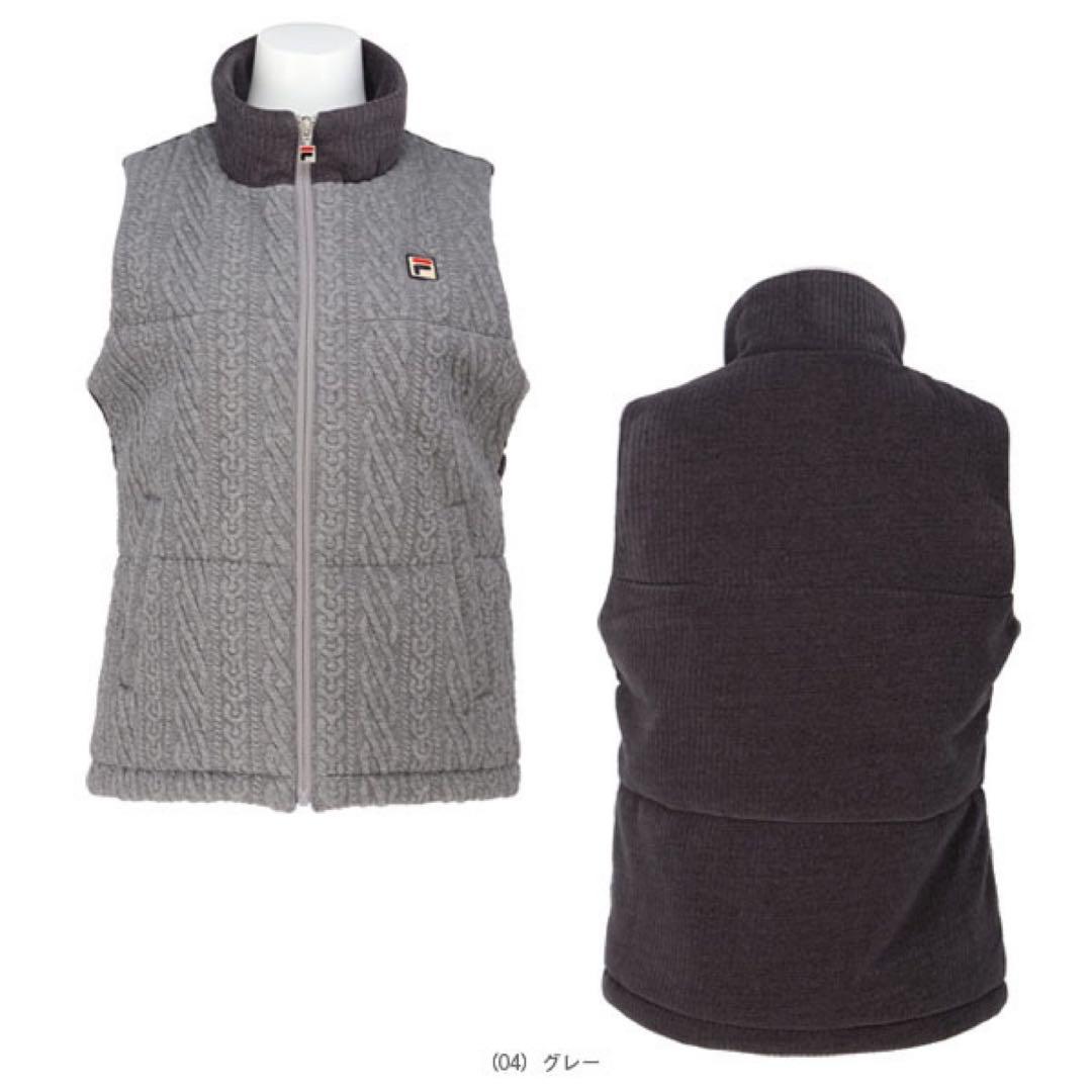 FILA グレー vl2977 M キルティング ベスト　テニス　ゴルフ