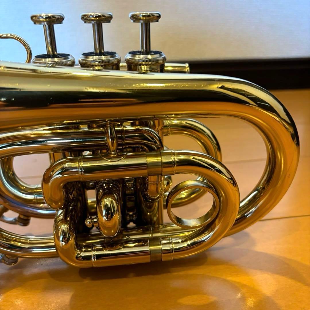 ポケットトランペット MPT250L Minerva ケース付き