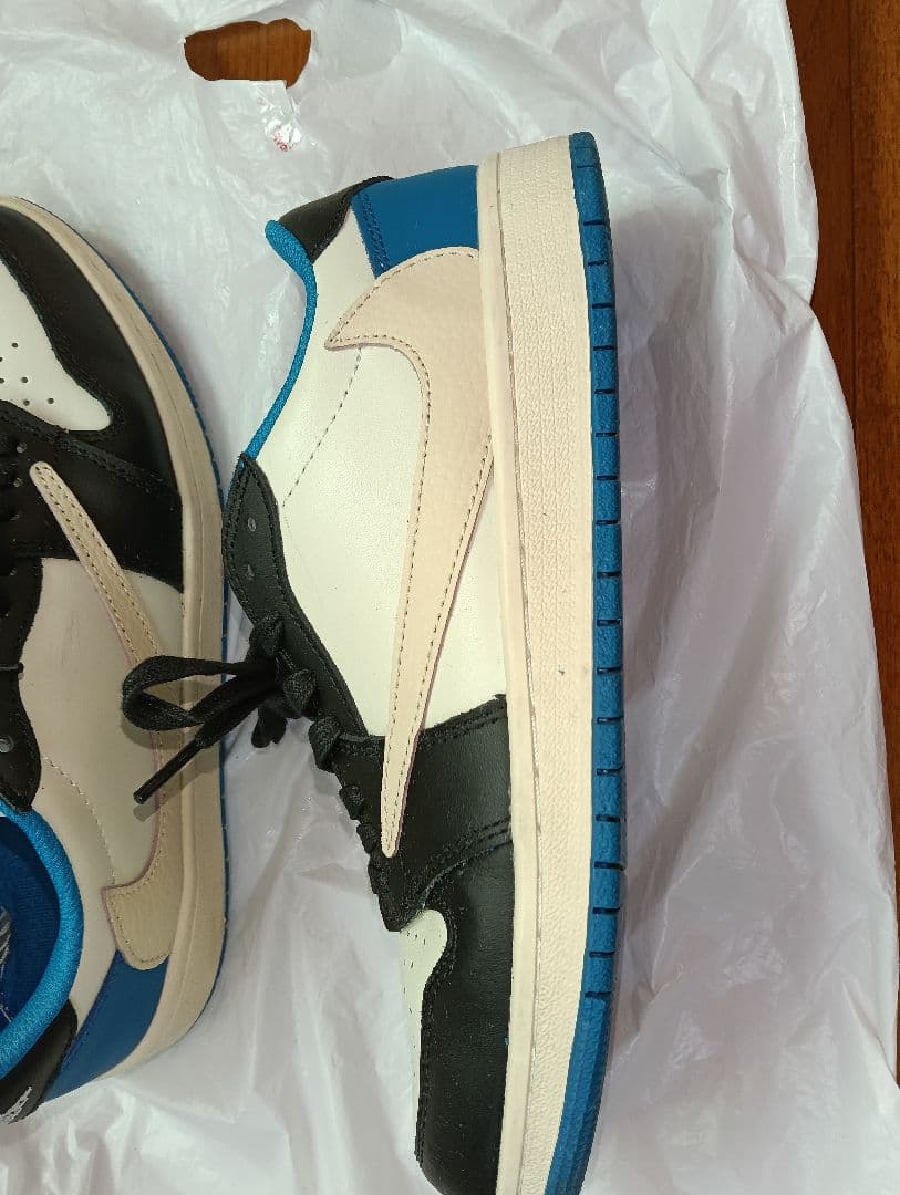 だ*い様 NIKE Air Jordan 1 ホワイト/ブラック/ブルー