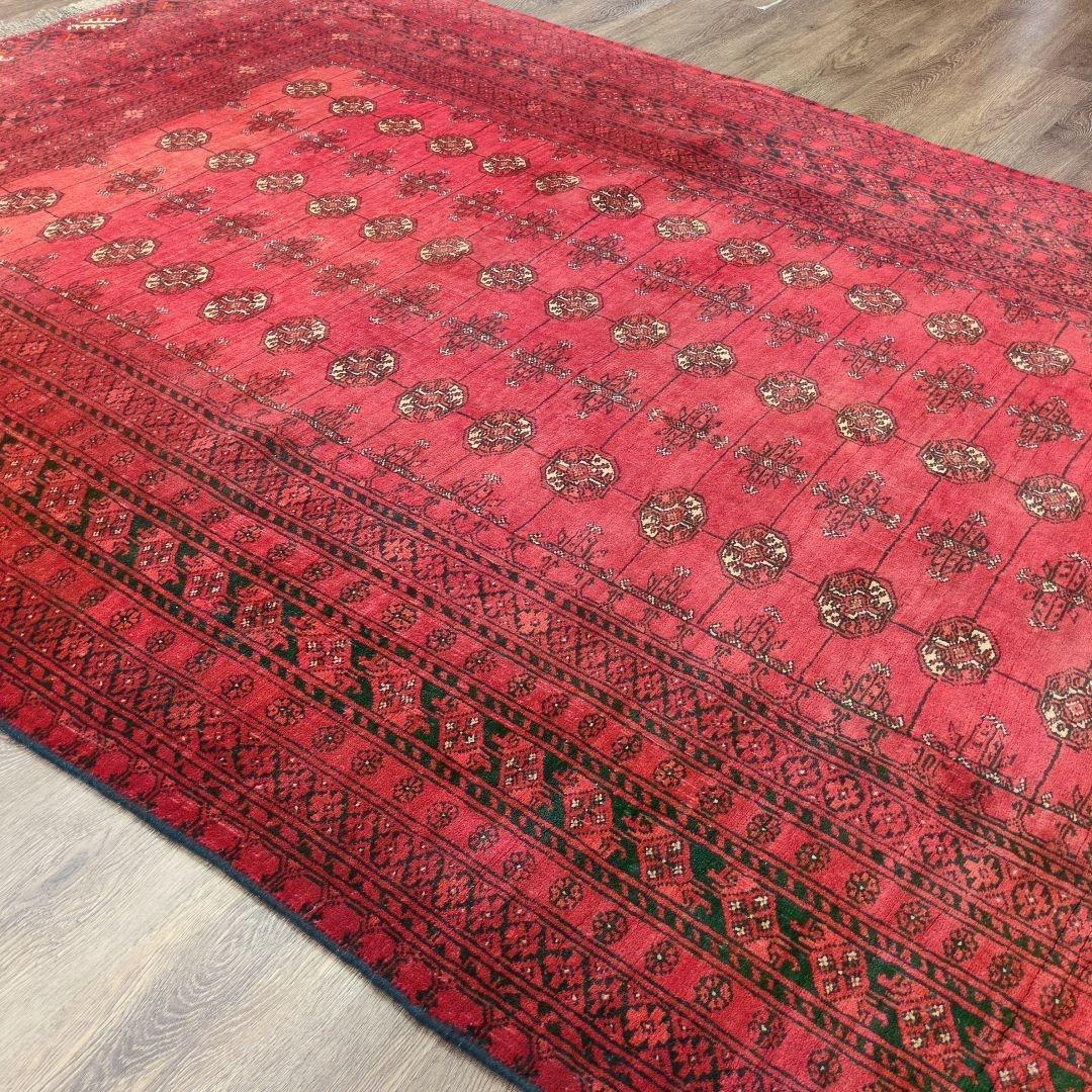 ヴィンテージラグ　トルクメン　トライバルラグ アフガニスタンラグ　手織り絨毯