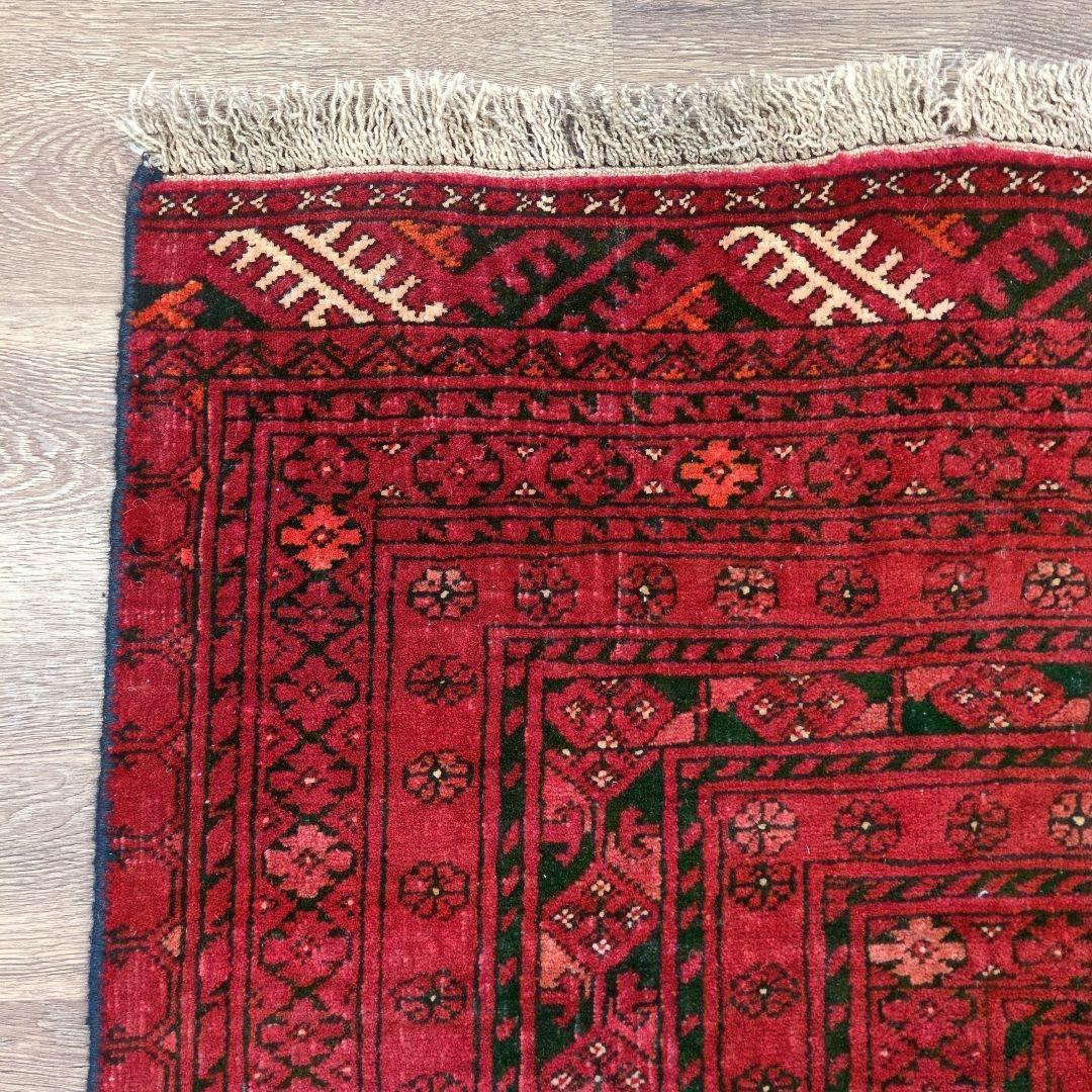 ヴィンテージラグ　トルクメン　トライバルラグ アフガニスタンラグ　手織り絨毯