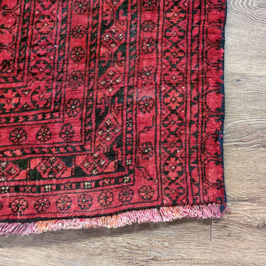 ヴィンテージラグ　トルクメン　トライバルラグ アフガニスタンラグ　手織り絨毯