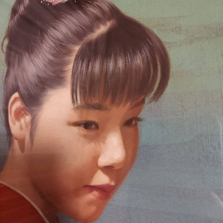 清水悦男　絵画　春風の行方　原作　油絵