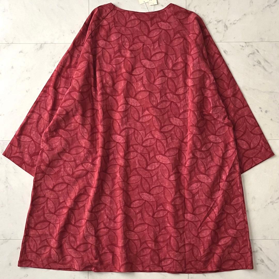 定価3万＊タグ付未使用 ババグーリ コットンリネンチュニックワンピース M 総柄