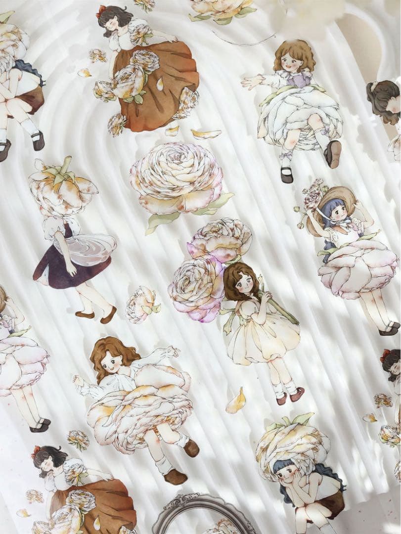 小白家文創《漫花飘》海外マスキングテープ　マステ 【1811】