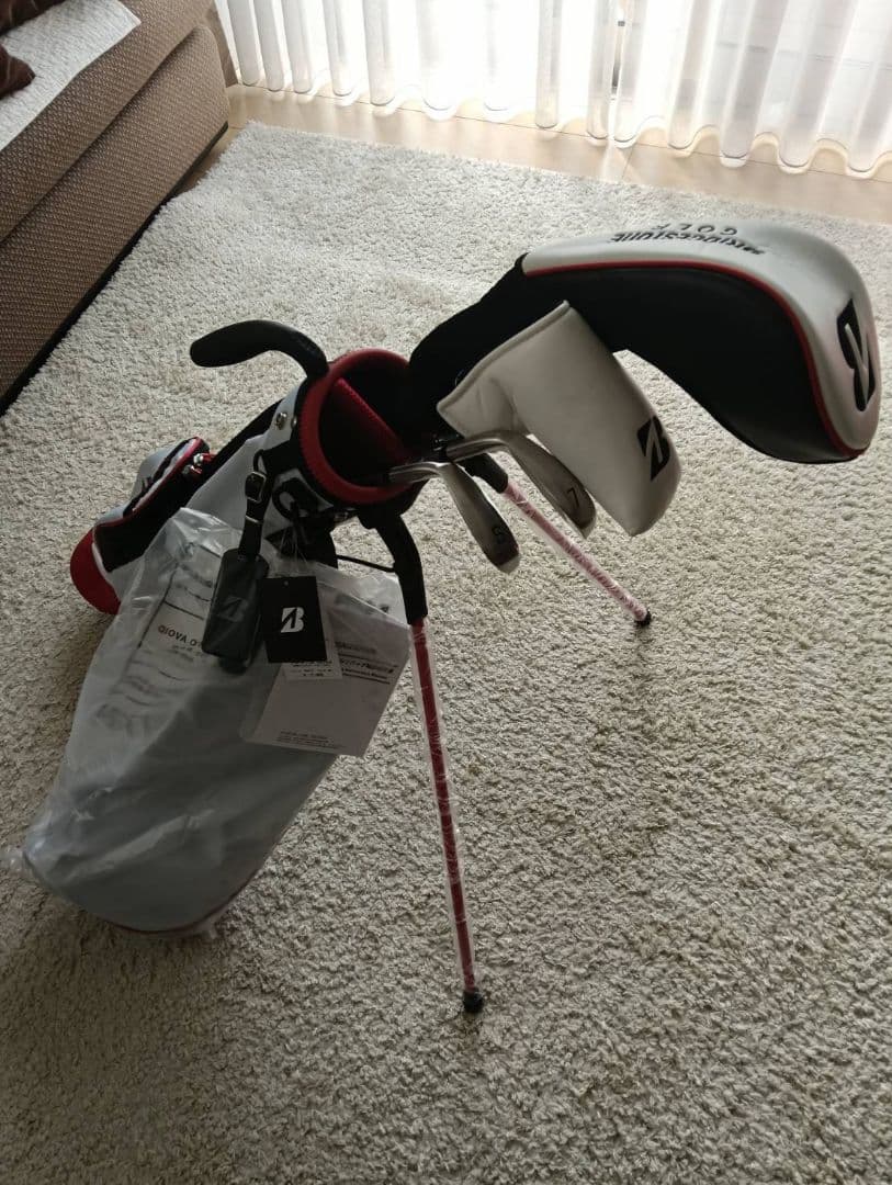 値下げ！【美品】ブリヂストンゴルフ B-Jr クラブ4本&キャディバッグセット
