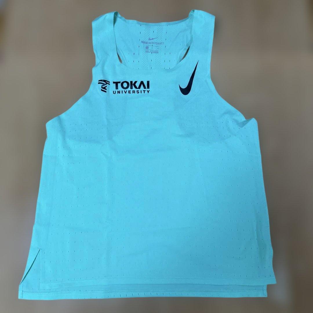 東海大学陸上部練習用エアロスイフトシングレット　サイズL 選手実使用