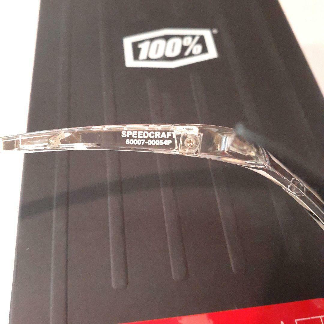 100% SPEEDCRAFT クリア ブルー ワンハンドレッド サングラス