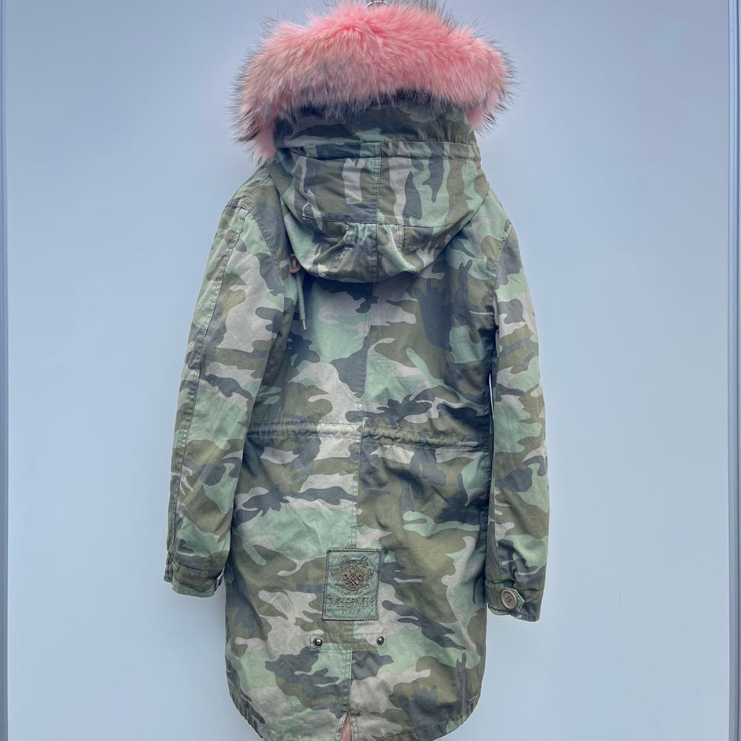 p*i様 Mr&Mrs ITALY ミリタリーコート 迷彩柄 コーラルピンクファ