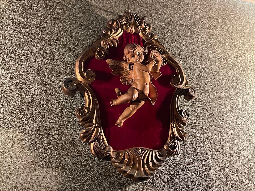 11枚セット　天使のフレーム　イタリア　ディポセ　3D立体的天使　ヴィンテージ