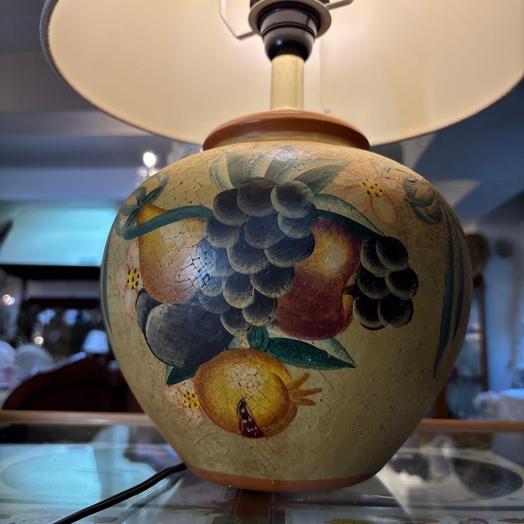 フルーツモチーフ テーブルランプ 陶器製