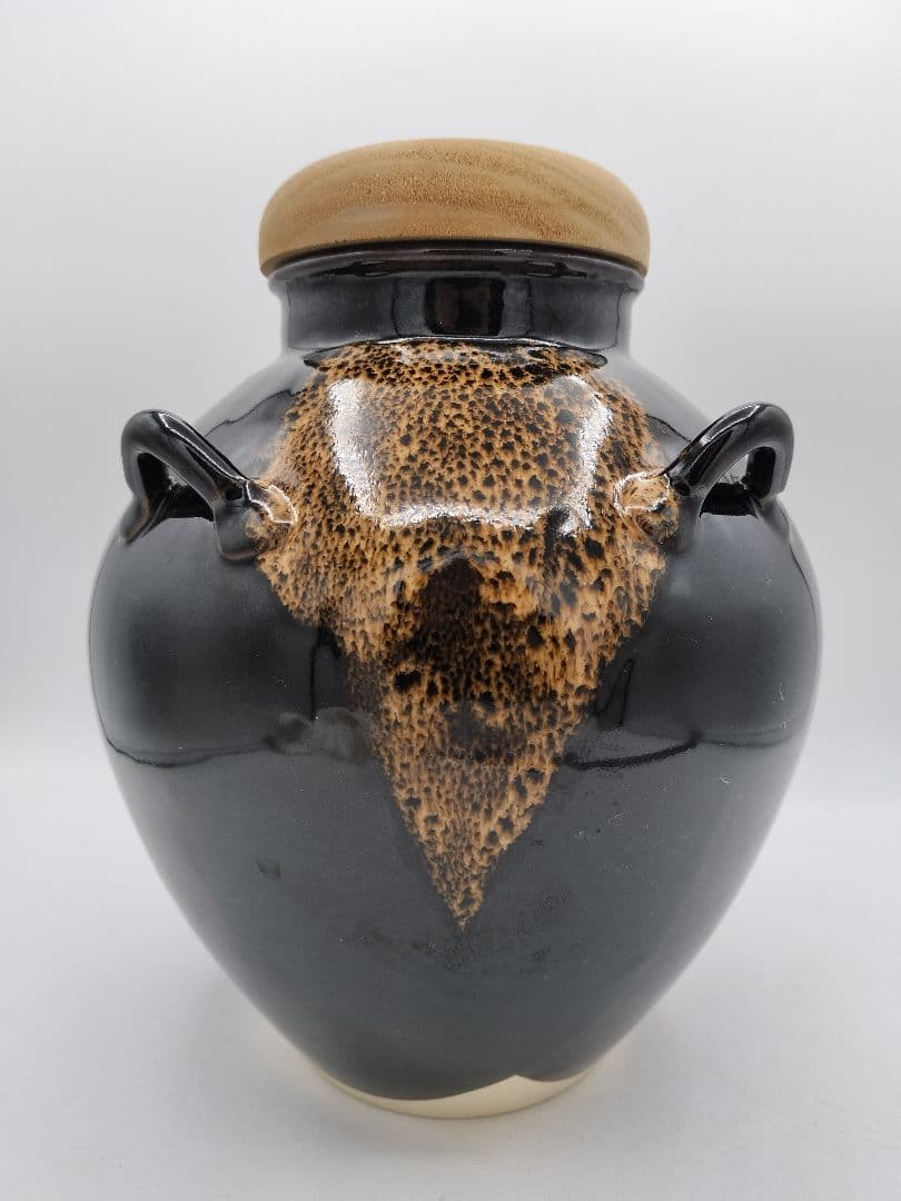 c883 茶壺　飾り壺 梅花金襴手 萬代草山 木箱 茶道具 古物