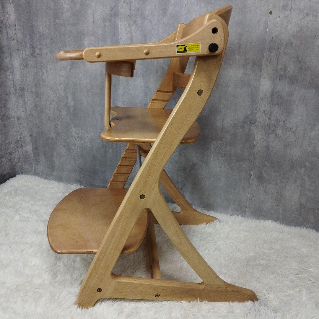 【美品】大和屋　すくすくチェアプラス　テーブル&ガード付き　ナチュラル