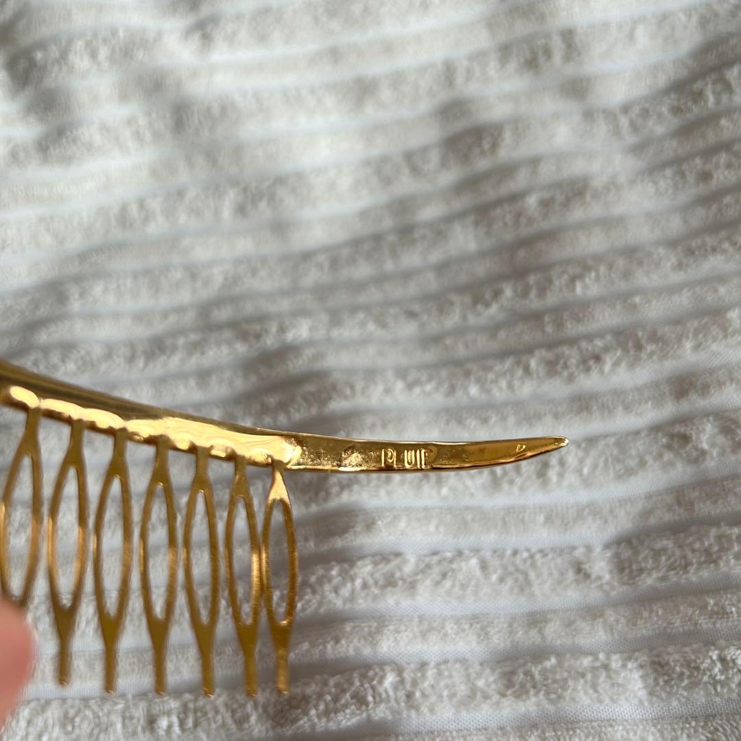 プリュイ pluie ネイキッドコーム クレセントコーム　ゴールド