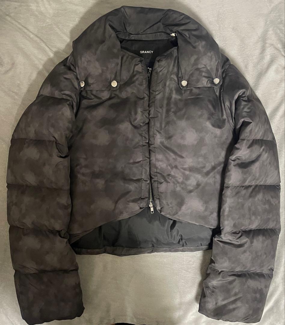 【GRANCY】プリントショートリアルダウン　ブラックMサイズ