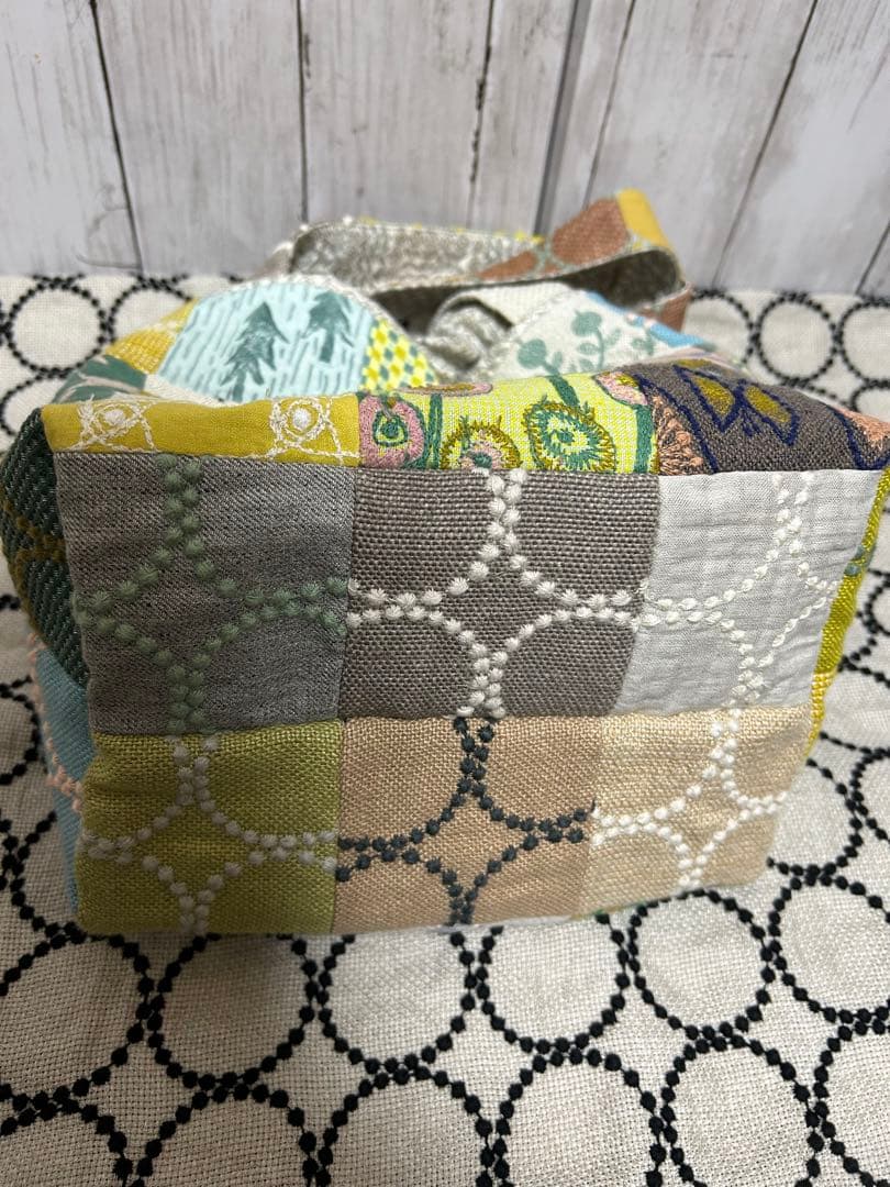 ミナペルホネン ハンドメイド パッチワーク巾着トートバッグ