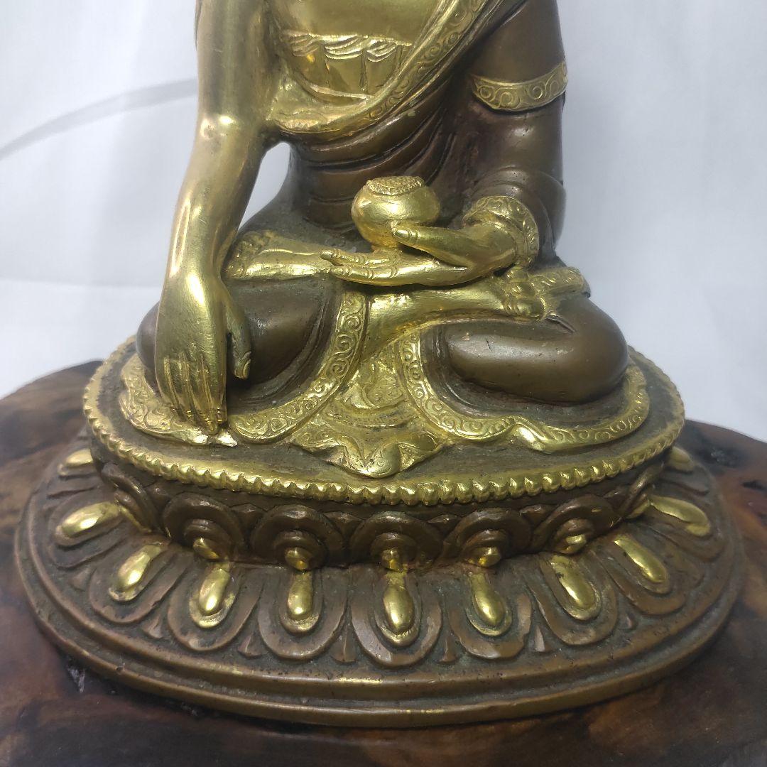 阿弥陀如来坐像 チベット密教 手作り鎚起銅器 骨董 仏教美術品 コレクター放出