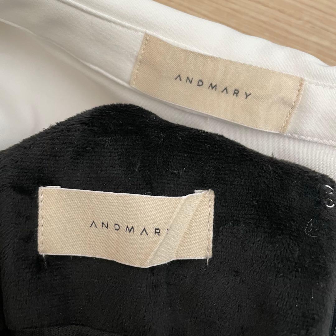 ワンピース ANDMARY Betty velour mini dress black