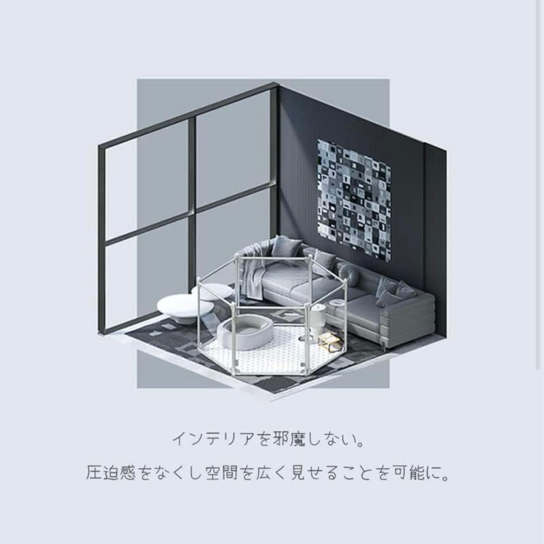 【新品未使用】ペットサークル クリア パネル おしゃれ　ケージ 定価74,800