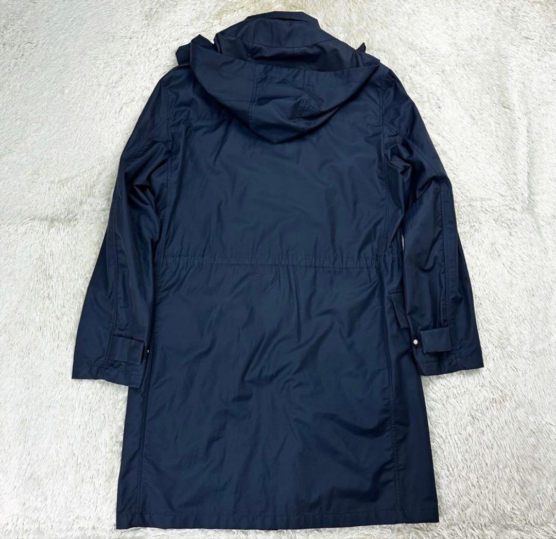 セオリー　モッズコート　ロングコート　現行タグ　ネイビー　フード着脱可　L相当