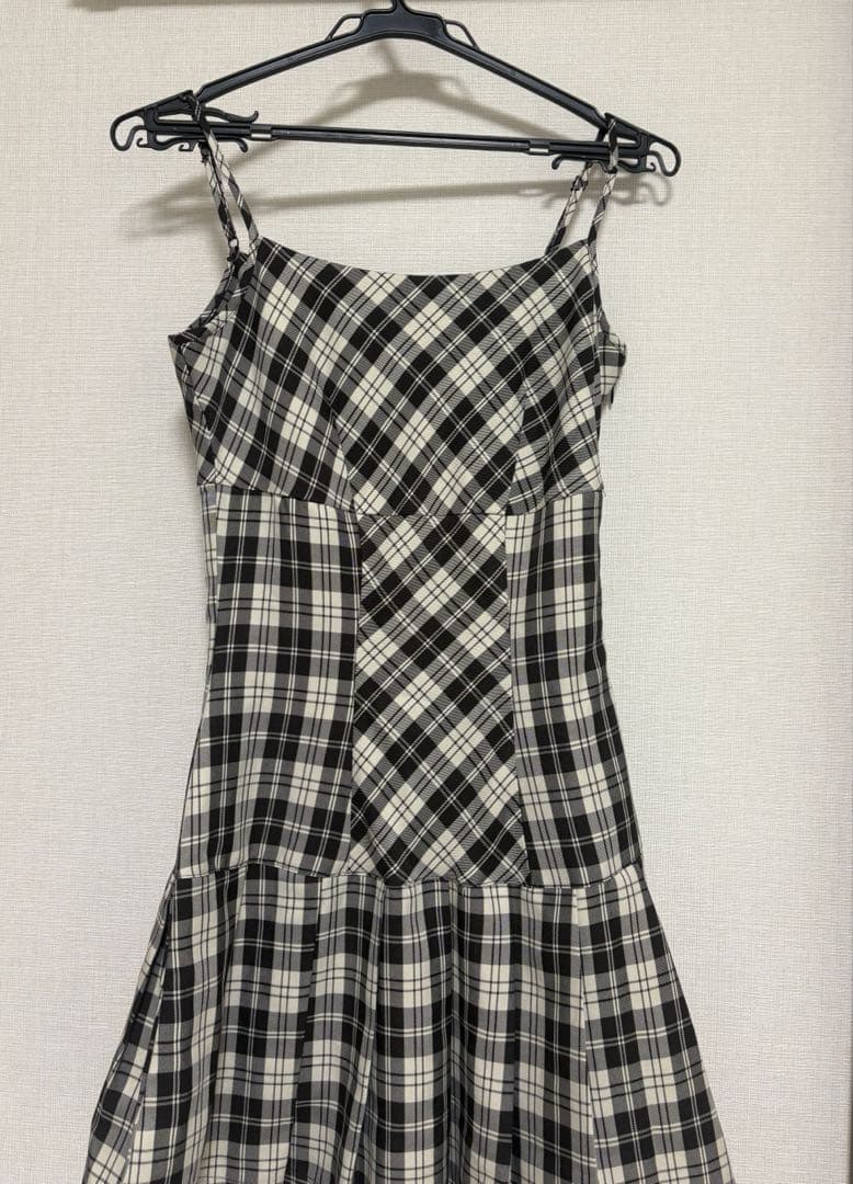 michellMacaron ボレロsetチェックプリーツワンピ