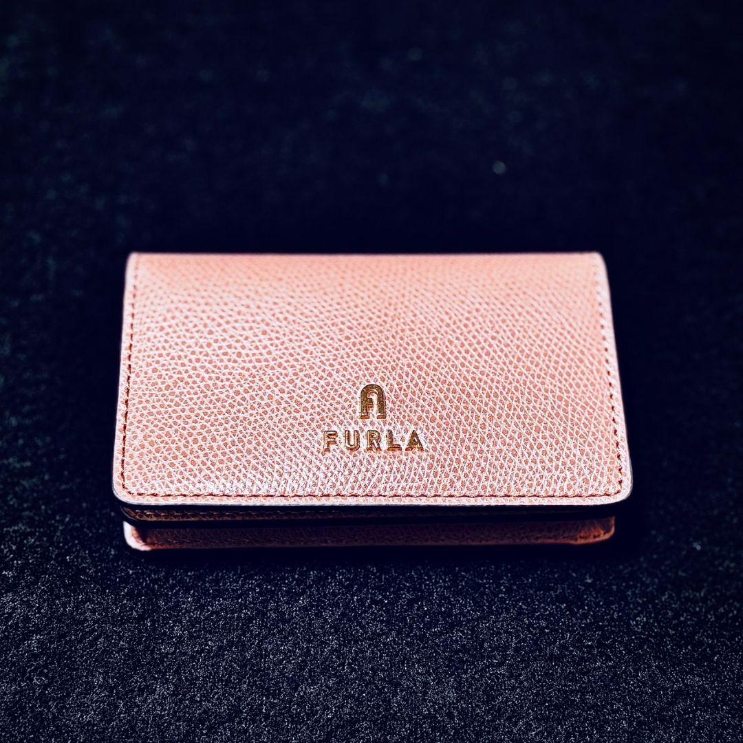 き*よ様 未使用　FURLA ピンク レザー 名刺入れ　カードケース