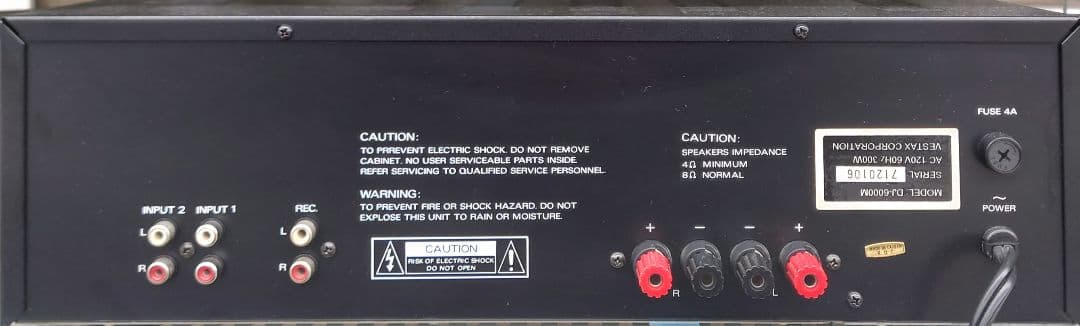 □【レア・300W】VESTAX 　DJ-6000M パワーアンプ