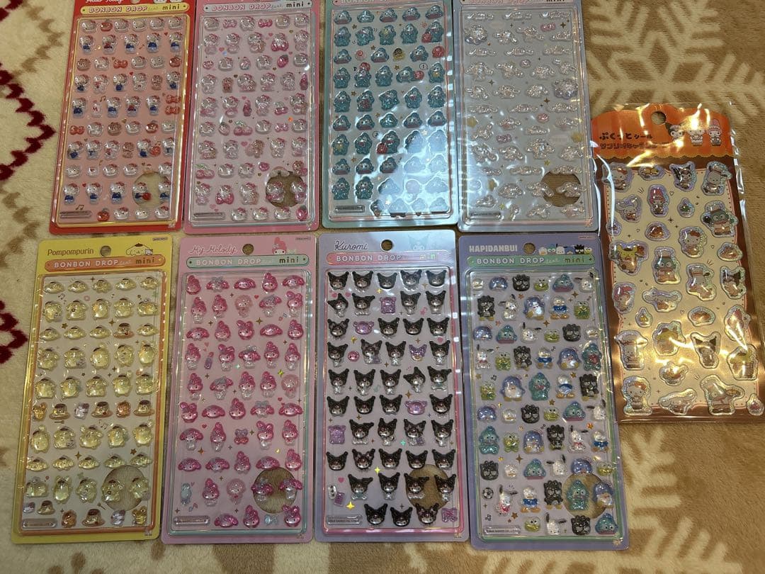 【即購入可】ボンボンドロップシール　サンリオmini コンプ おまけ付き❣️