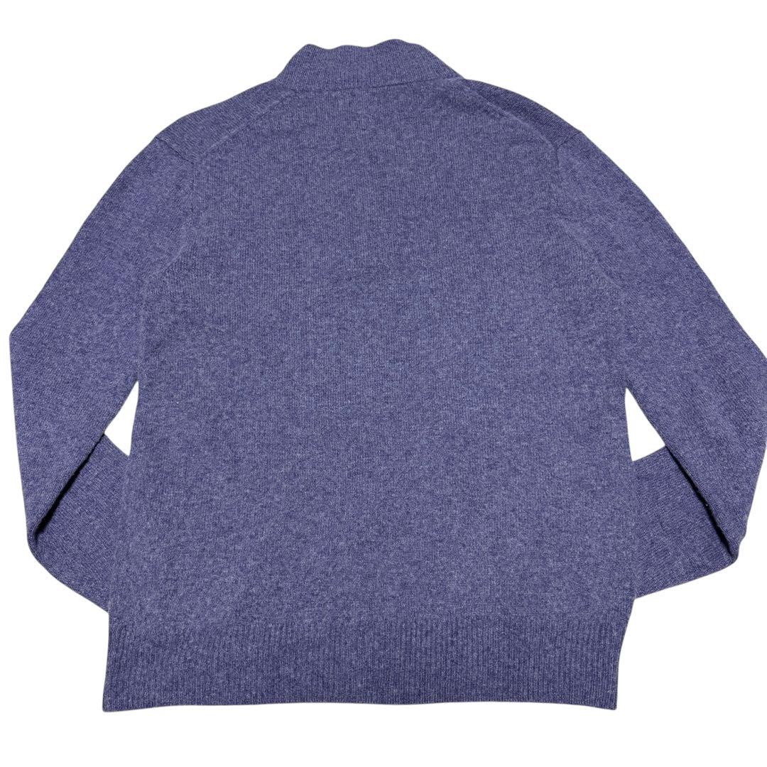 美品 ポロラルフローレン 現行タグ ポニー ハーフジップ ニット パープル