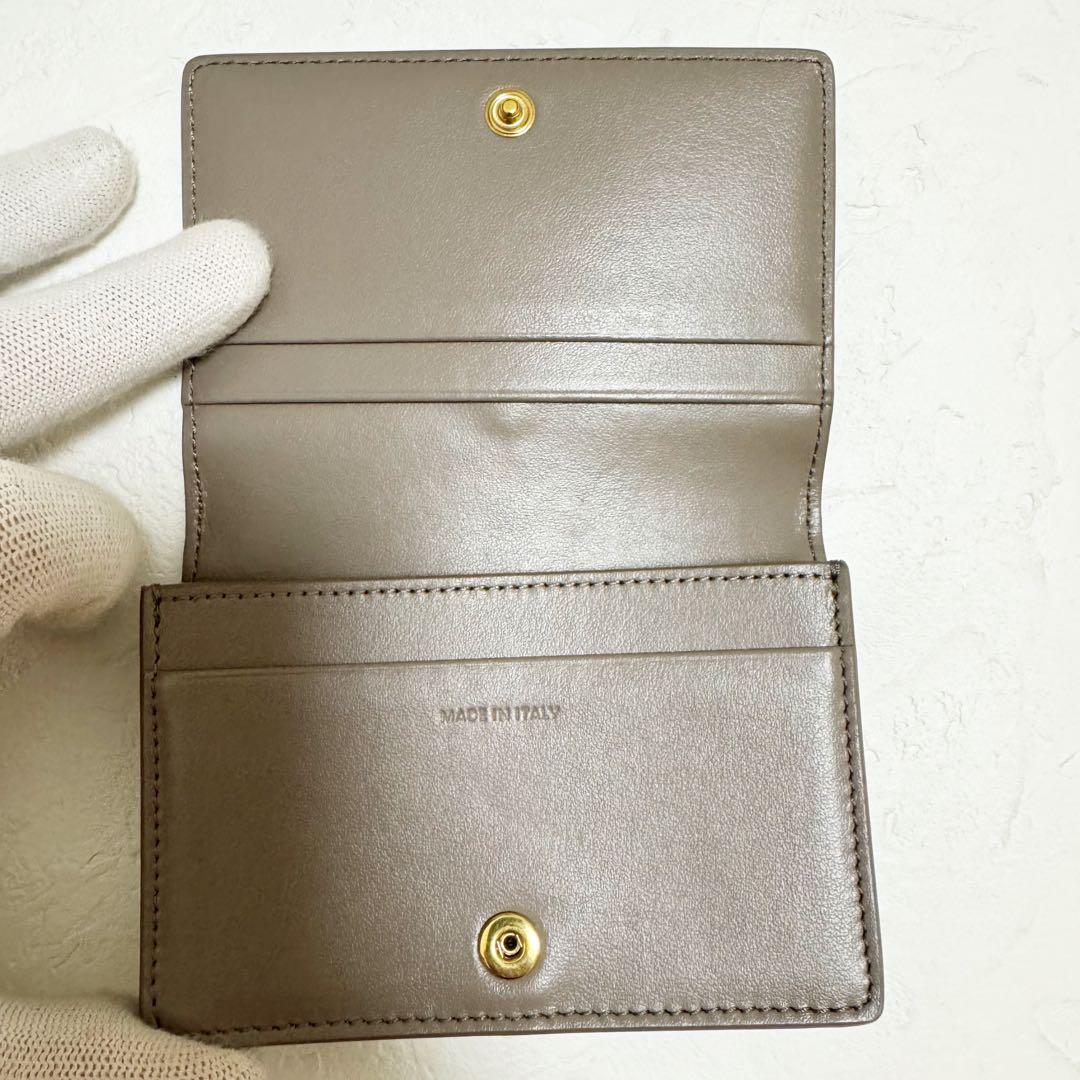 美品　CELINE グレー レザー 名刺入れ