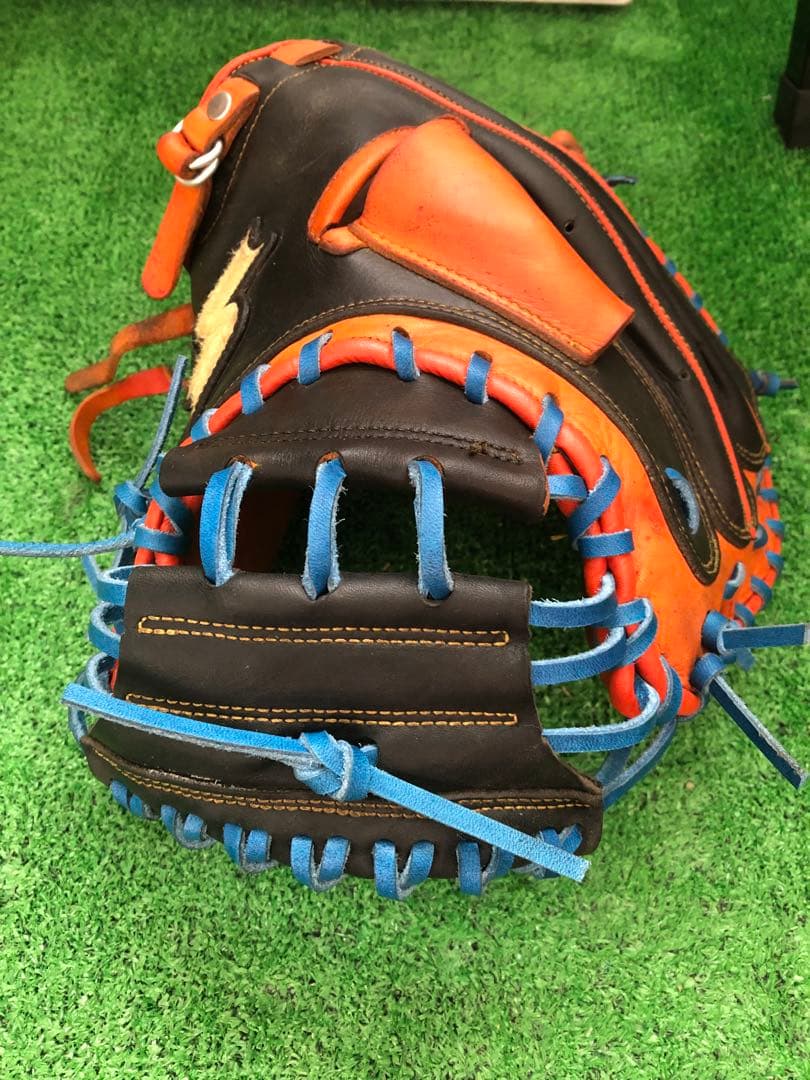 SSKスーパープロ軟式キャッチャーミット 黒/オレンジ/青